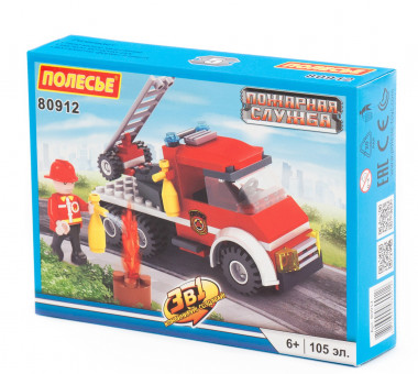 Конструктор Классик Пожарная служба-1.5 (105 эл.) совместим с Лего — Полесье Россия