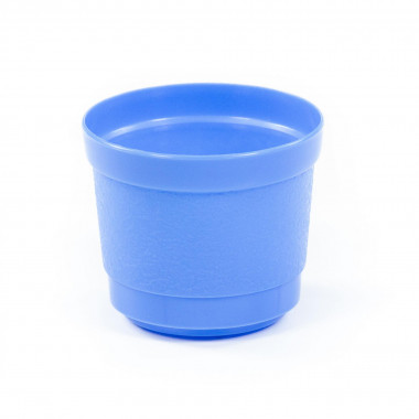 Цветочный горшок синий Жасмин d89 мм, h79 мм - 0,3 л — Полесье Россия