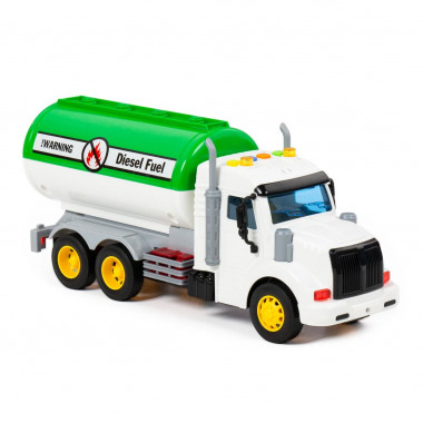 Профи, автомобиль с цистерной инерционный (свет, звук) оранжевый — Полесье Россия