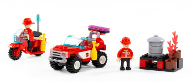 Конструктор Классик Пожарная служба-1.6 (107 эл.) совместим с Лего — Полесье Россия