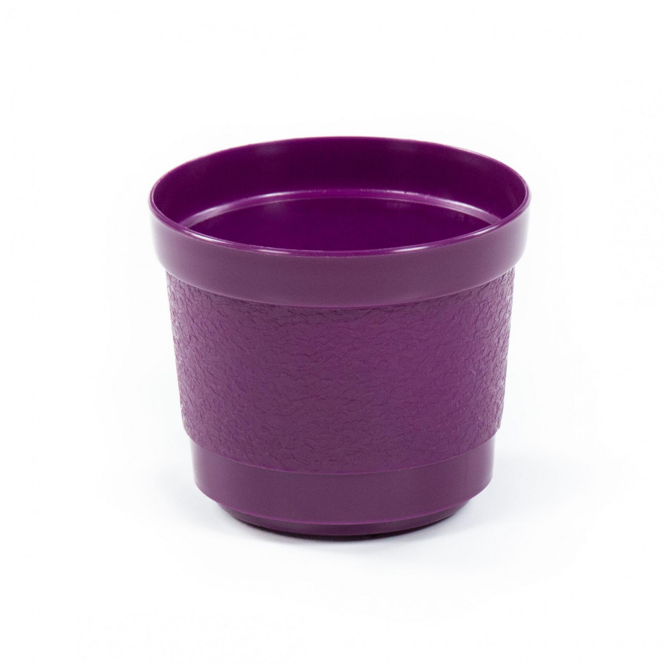 Цветочный горшок фиолетовый Жасмин d89 мм, h79 мм - 0,3 л фото 1 — Полесье Россия