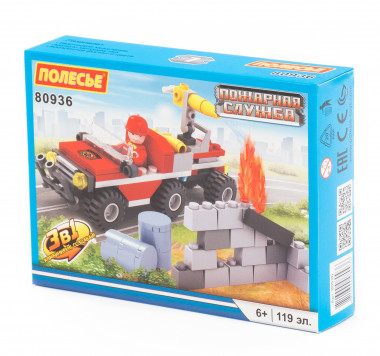 Конструктор Классик Пожарная служба-1.7 (119 эл.) совместим с Лего — Полесье Россия