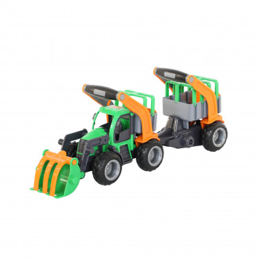 Трактор-погрузчик с полуприцепом для животных ГрипТрак — Полесье Россия