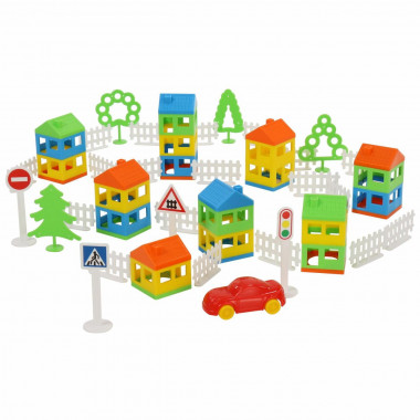 Конструктор Построй свой город (61 элемент) — Полесье Россия