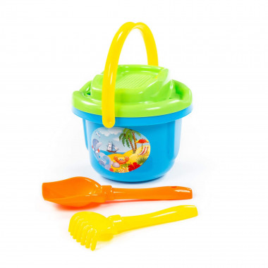 Набор №193: ведро большое, ситечко большое, лопатка №5, грабельки №5 — Полесье Россия