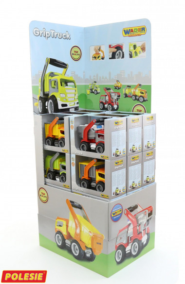 Игрушка Спецмашина ГрипТрак 18 штук с дисплеем — Полесье Россия