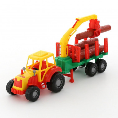 Трактор Мастер с полуприцепом-лесовозом — Полесье Россия