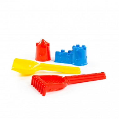 Набор №568 (лопатка №30, грабельки №30, формочки замок мост, замок башня) — Полесье Россия