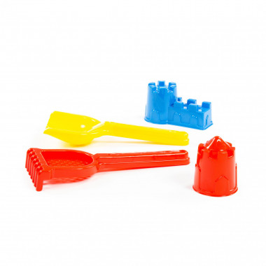 Набор №568 (лопатка №30, грабельки №30, формочки замок мост, замок башня) — Полесье Россия