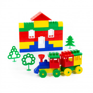 Конструктор Строитель Средний, 95 элементов — Полесье Россия