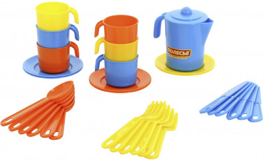 Набор детской посуды Анюта с подносом на 6 персон — Полесье Россия