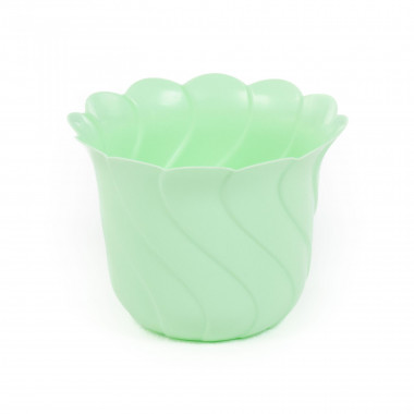 Цветочный горшок светлый бирюзовый Злата d116 мм - 0,45, h88 мм — Полесье Россия