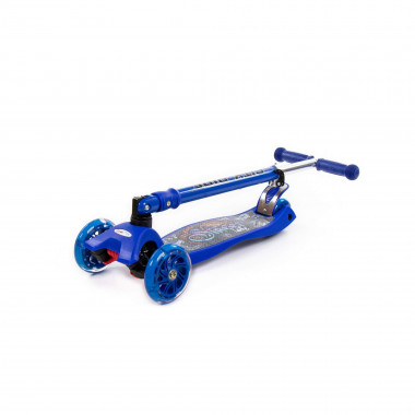 Детский самокат складной (синий) — Полесье Россия