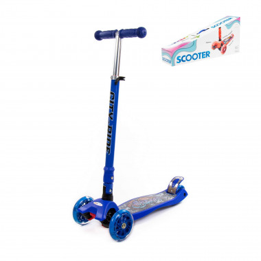 Детский самокат складной (синий) — Полесье Россия