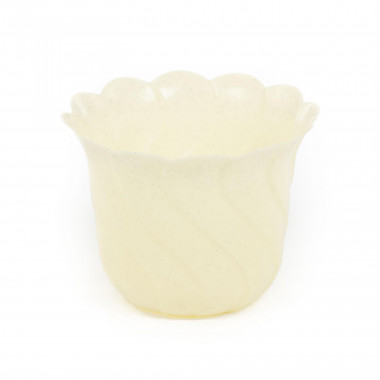 Цветочный горшок светло-желтый Злата d116 мм - 0,45 л, h88 мм — Полесье Россия