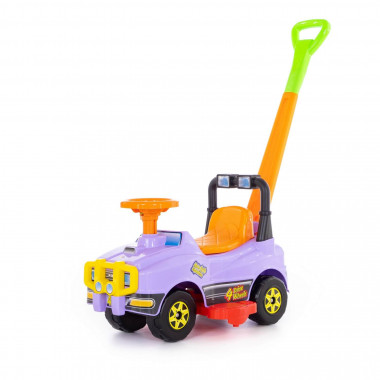 Автомобиль Джип каталка с ручкой - №3 со звуком (сиреневый) — Полесье Россия