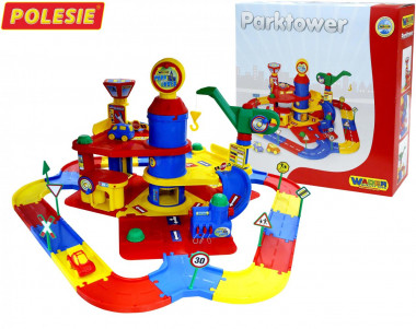 Игрушка паркинг 3-уровневый с дорогой и автомобилями — Полесье Россия