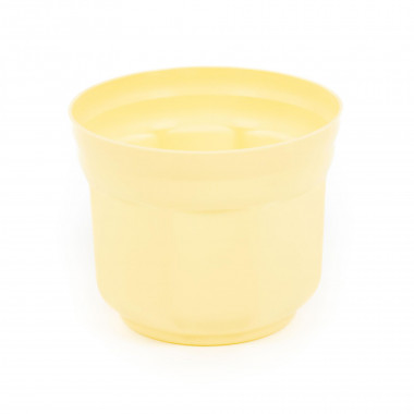 Цветочный горшок светло-желтый Анетт d130 мм, h110 мм - 1 л — Полесье Россия