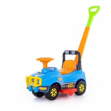 Автомобиль Джип каталка с ручкой - №4 (голубой) - 3шт в уп — Полесье Россия