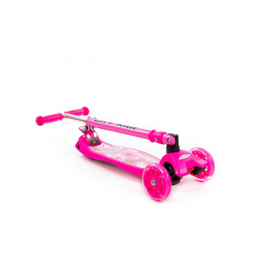 Детский самокат складной (розовый) — Полесье Россия