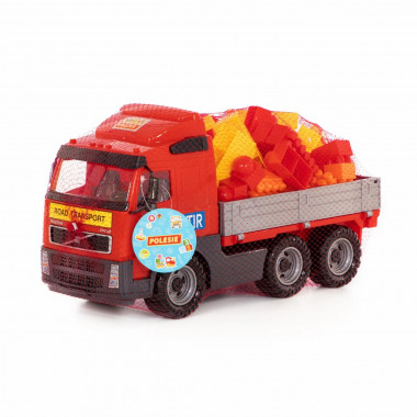 Машина бортовой автомобиль Volvo + конструктор Супер-Микс (60 элементов) — Полесье Россия