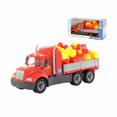 Майк, автомобиль бортовой + конструктор Супер-Микс - 60 элементов — Полесье Россия