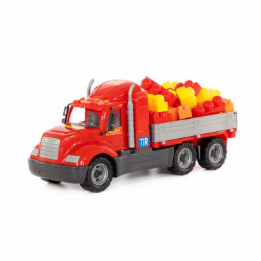 Майк, автомобиль бортовой + конструктор Супер-Микс - 60 элементов — Полесье Россия