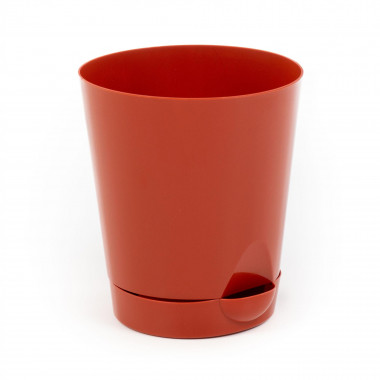 Цветочный горшок №3 с поддонником, 2 литра коричневый, d160 мм, h180 мм — Полесье Россия