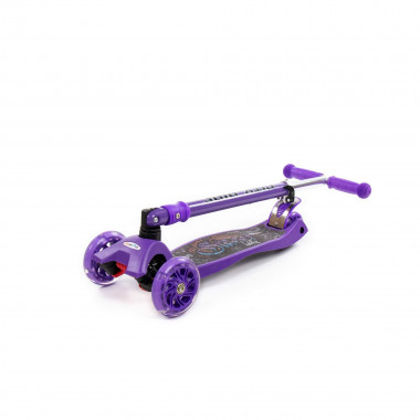 Детский самокат складной (фиолетовый) — Полесье Россия
