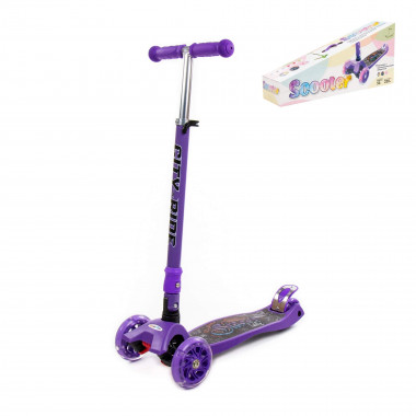 Детский самокат складной (фиолетовый) — Полесье Россия