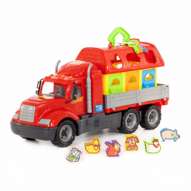 Майк, автомобиль бортовой + домик для зверей — Полесье Россия