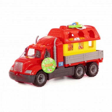 Майк, автомобиль бортовой + домик для зверей — Полесье Россия