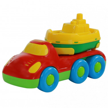 Дружок, автомобиль для перевозки кораблика и кораблик Буксир — Полесье Россия