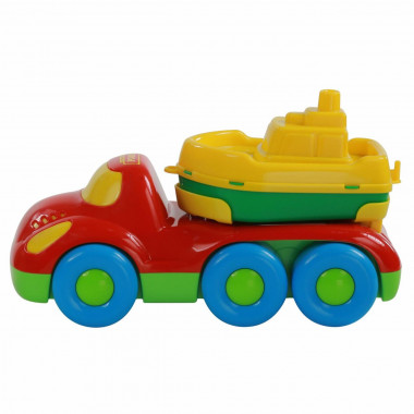 Дружок, автомобиль для перевозки кораблика и кораблик Буксир — Полесье Россия