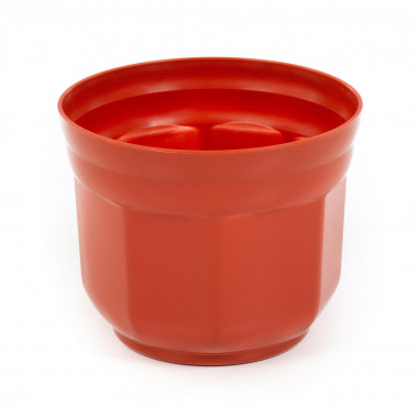 Цветочный горшок коричневый Анетт d130 мм, h110 мм - 1 л — Полесье Россия