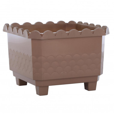 Цветочный горшок квадратный Эмиль 395x395х290 мм - 26 л коричневый ЦВ — Полесье Россия