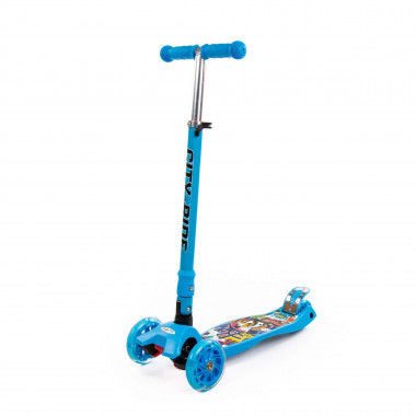 Детский самокат складной (голубой) — Полесье Россия