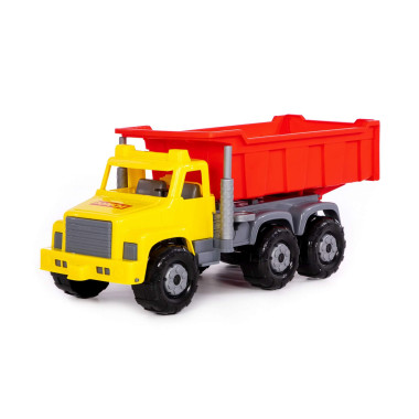 Большая машина Супергигант, автомобиль-самосвал (жёлто-красный) — Полесье Россия