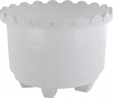 Цветочный горшок круглый Эмиль d395 мм, h=290 мм - 20 л белый ЦВ — Полесье Россия