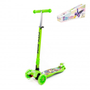Детский самокат складной (зелёный) — Полесье Россия
