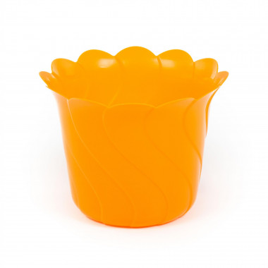 Цветочный горшок светлый оранжевый Злата d172 мм - 1,5 л, h132 мм — Полесье Россия