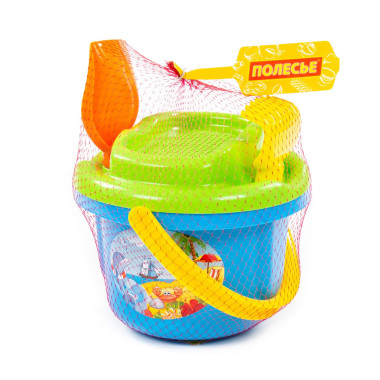 Набор №193: ведро большое, ситечко большое, лопатка №5, грабельки №5 — Полесье Россия