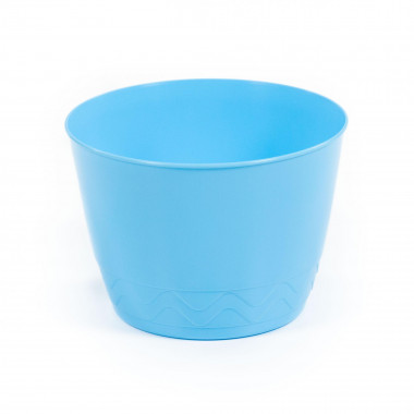 Цветочный горшок светлый голубой Кира d155 мм - 1,25 л, h110 мм — Полесье Россия