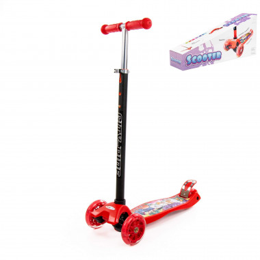 Детский самокат (красно-чёрный) — Полесье Россия