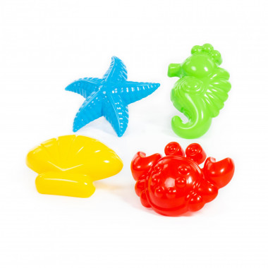 Формочки (морской конек, краб №2, морская звезда №2, ракушка №2) — Полесье Россия