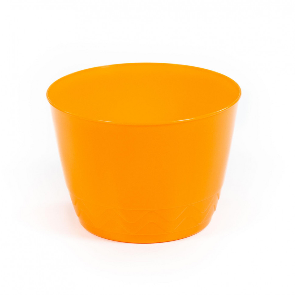 Цветочный горшок светлый оранжевый Кира d155 мм - 1,25 л, h110 мм фото 1 — Полесье Россия