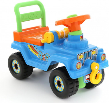 Детская каталка Джип 4х4 - №4 (голубой) -3 шт в уп — Полесье Россия