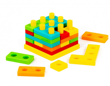 Игрушка развивающая &quot;3D пазл&quot; №1 (23 элемента) (в сеточке) — Полесье Россия