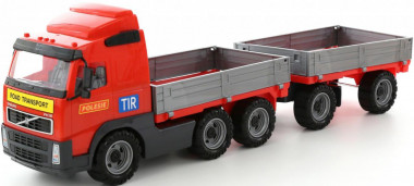 Машина бортовой автомобиль Volvo с прицепом — Полесье Россия