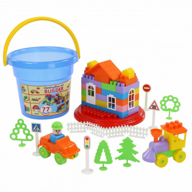 Конструктор Строитель 77 элементов — Полесье Россия